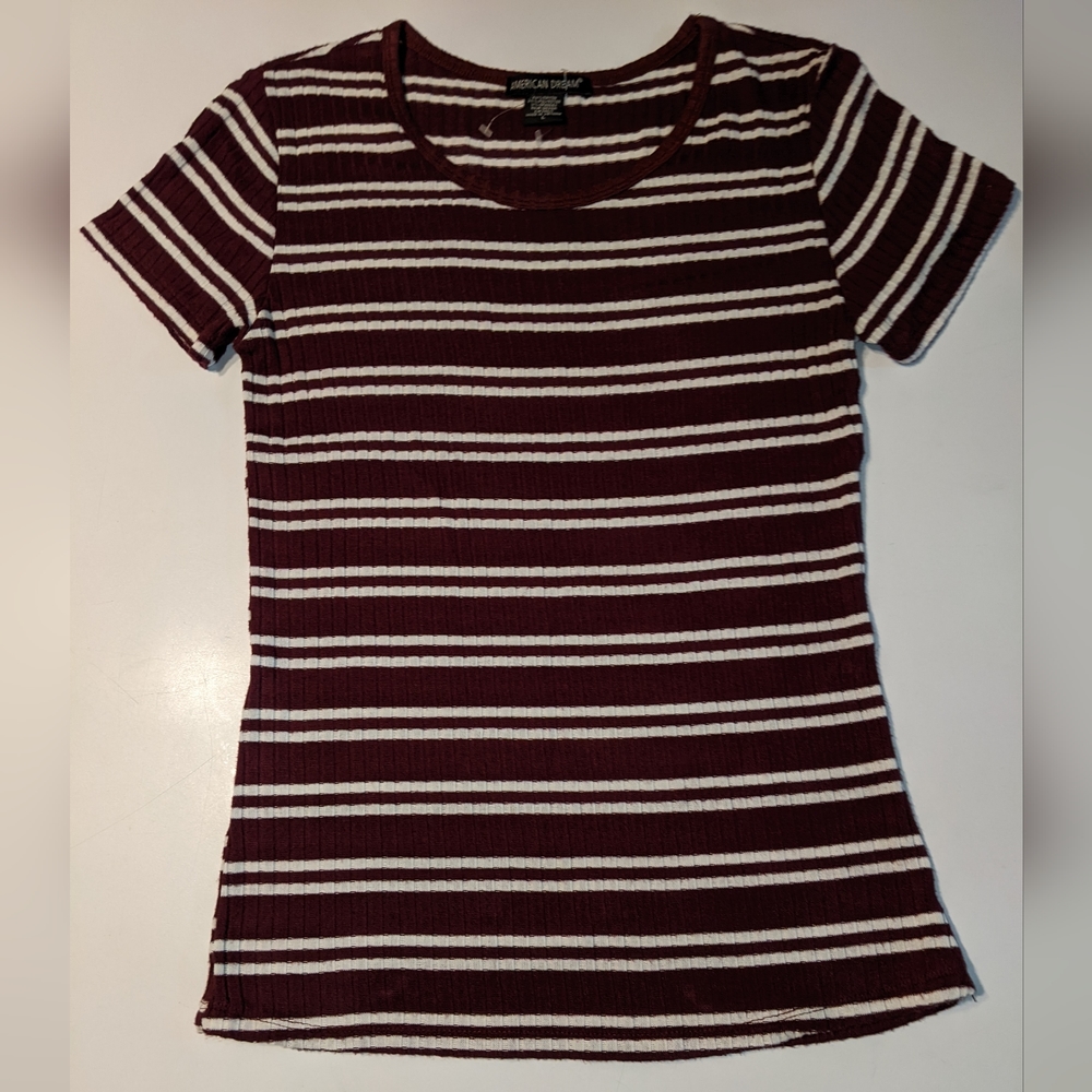 Red and white striped top American Dream
